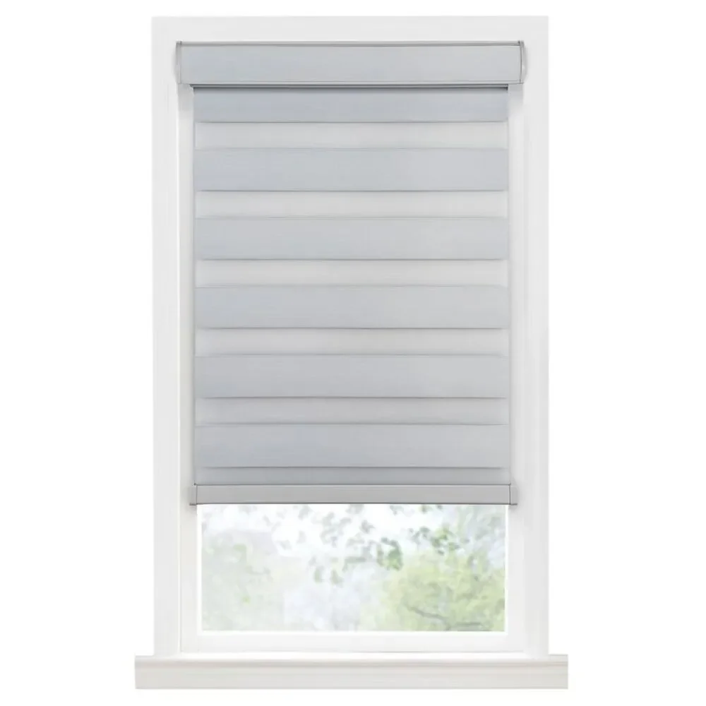 PowerSellerUSA Cordless Zebra Blinds Roller Shade, Celestial Sheer Double